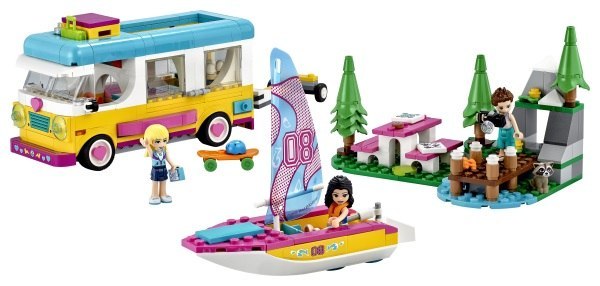LEGO® Friends - Forest Camping Minibus and Sailboat